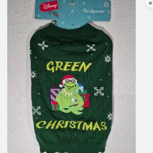 nwt DISNEY DOG CAT SWEATER CHRISTMAS KERMIT THE FROG GREEN LARGE